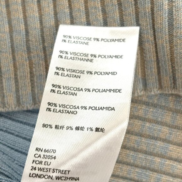 Daily Practice Ribbed Knit Cropped Top Small Blue Green Anthropologie - Picture 5 of 7